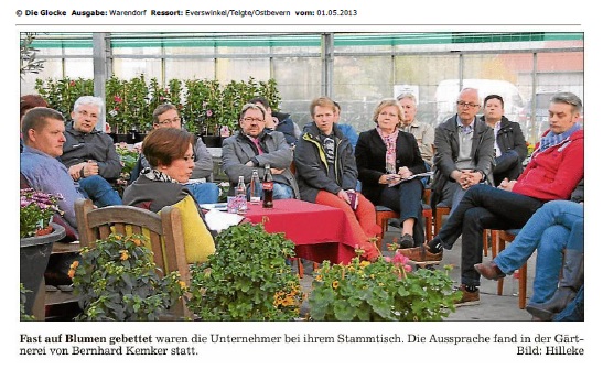 Unternehmerstammtisch 02.05.2013   Glocke