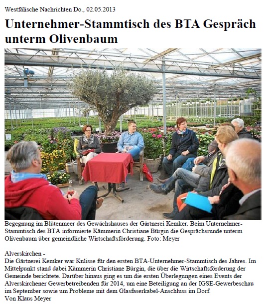 Unternehmerstammtisch 02.05.2013