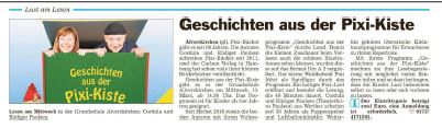 Geschichten aus der Pixi Kiste   Glocke 14.03.2017
