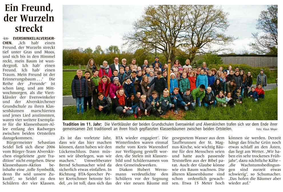 Klassenbaumaktion   WN 27.04.2017
