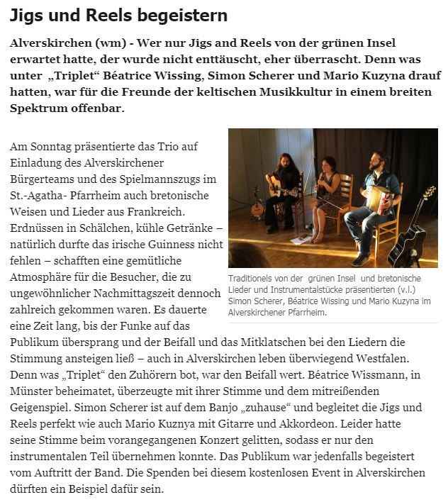 Die Glocke 16.10.   Triplet
