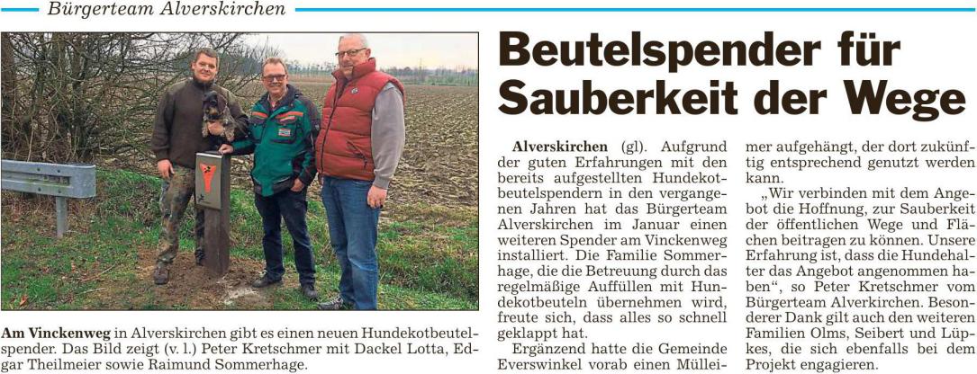 die Glocke   25.01.   neuer Beutelspender vinckenweg
