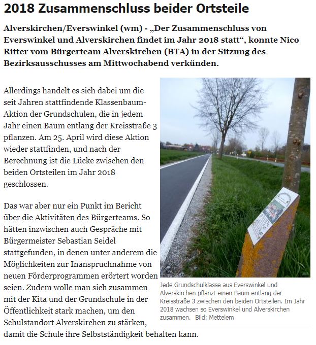 Klassenbaumaktion 2018