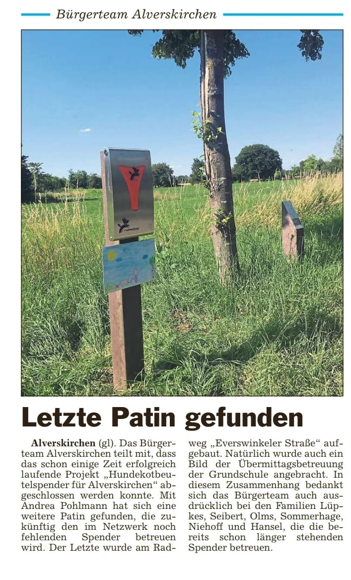 Letzte Patin gefunden